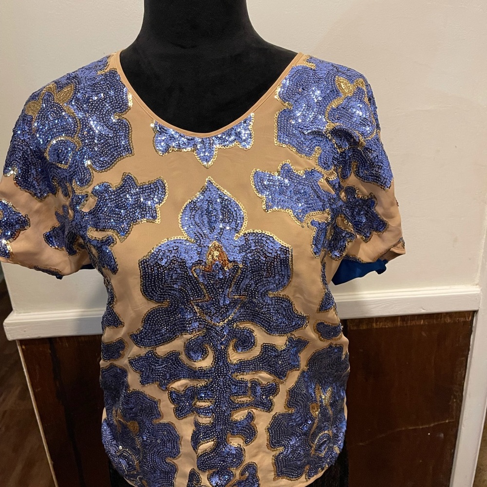 Previously loved, beautifully sequined blouse